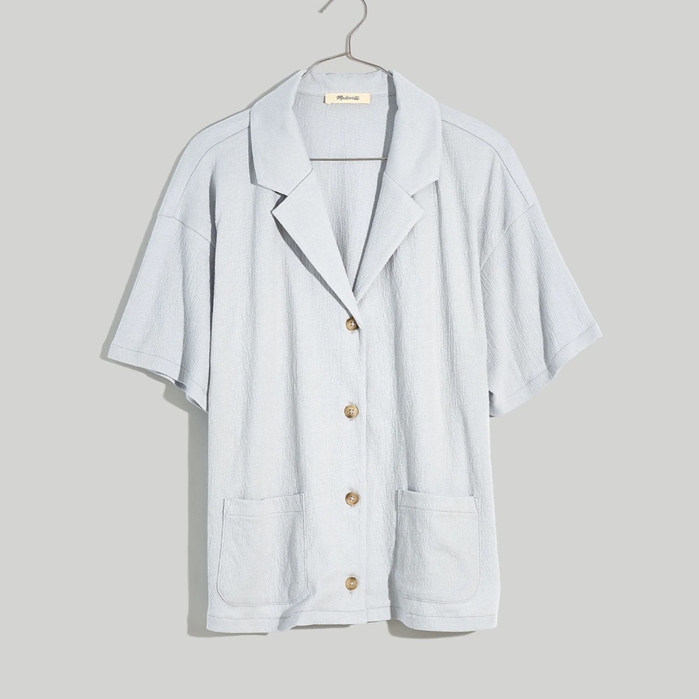 NWT Madewell Cool Fog Knit Button Up